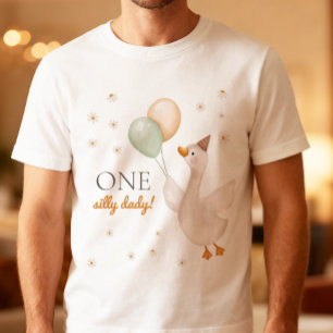 Een Dwaze Daddy Gans Lente Feest Boerderij Verjaar T-shirt