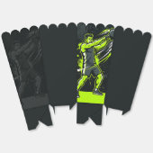 Een dynamische neon groene lijntekening illustrati bedankdoosjes (Ongevouwen)