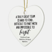 Een echt geweldig team is moeilijk te vinden.. keramisch ornament (Links)