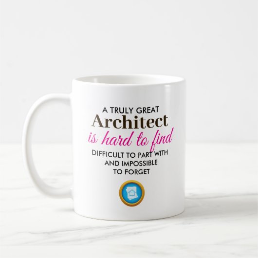 Een echt geweldige architect - gepersonaliseerde n koffiemok (Links)