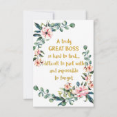 Een echt geweldige baas, bedankt (Voorkant)