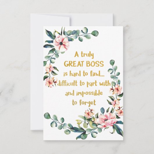 Een echt geweldige baas, bedankt (Voorkant)