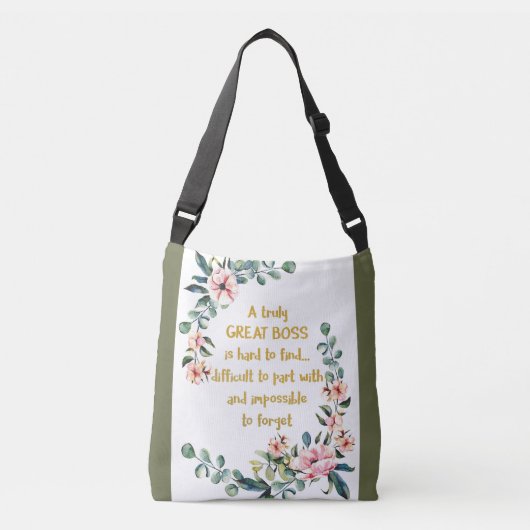Een echt geweldige baas, bedankt crossbody tas (Voorkant)