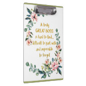 Een echt geweldige baas, bedankt klembord (Rechts)