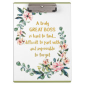 Een echt geweldige baas, bedankt klembord (Voorkant)