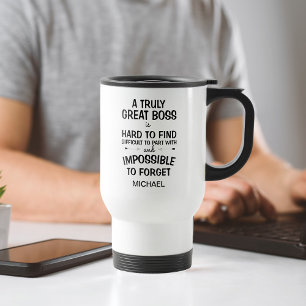 Een echt geweldige baas gepersonaliseerd zwart en koffiemok