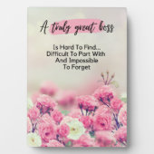 Een echt geweldige boss Dank u voor uw waardering Fotoplaat (voorkant)