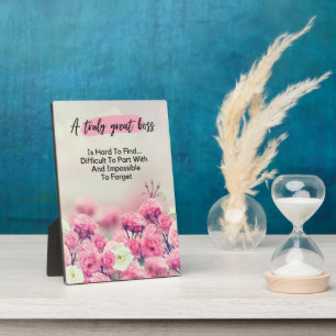 Een echt geweldige boss Dank u voor uw waardering Fotoplaat