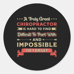 Een echt geweldige Chiropractor-ruggengraat Ronde Sticker