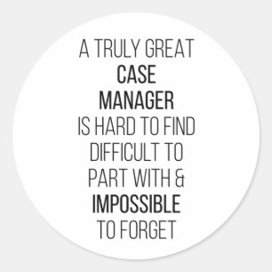 Een echt geweldige Hoesje Manager is moeilijk te v Ronde Sticker