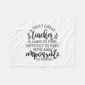 Een echt geweldige leraar is moeilijk te vinden fleece deken (Voorkant (Horizontaal))