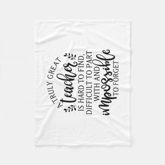 Een echt geweldige leraar is moeilijk te vinden fleece deken (Voorkant)