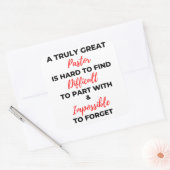 Een echt geweldige predikant is moeilijk te vinden vierkante sticker (Envelop)