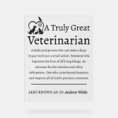 Een echt goede dierenarts acryl bord (Voorkant)