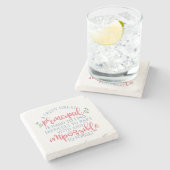 Een echt groot, belangrijk, grappig Gezegde Stenen Onderzetter (Zijkant)