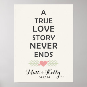 Een echt liefdesverhaal...   Canvas en Posters