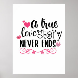 Een echt liefdesverhaal is nooit afgelopen poster