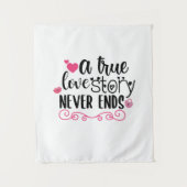 Een echt liefdesverhaal is nooit afgelopen wandkleed (Voorkant)