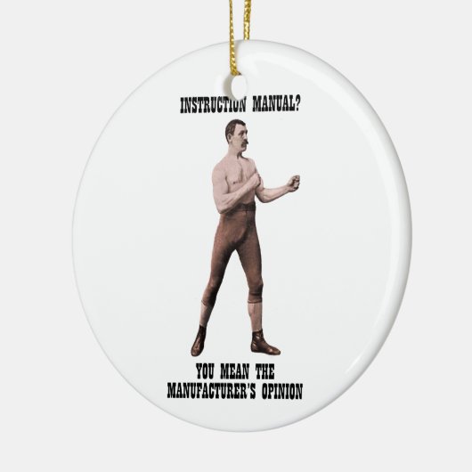 Een echt overdreven Man Keramisch Ornament (Links)