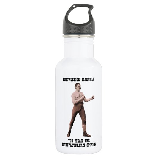 Een echt overdreven Man Waterfles (Voorkant)