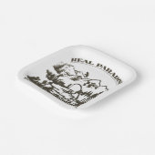 Een echt paradijs dat jaagt en Vist Papieren Bordje (Gebogen)