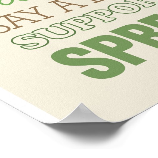 Een echt voedselmanifest poster (Hoek)