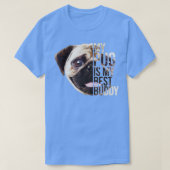Een echt vriendenknopje PUG Cadeaut Hondenliefhebb T-shirt (Design voorkant)