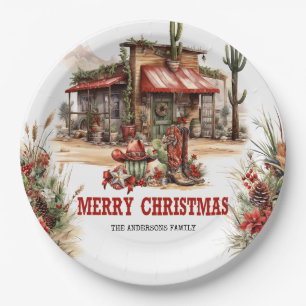 Een echt westerne ervaring in de prairie papieren bordje