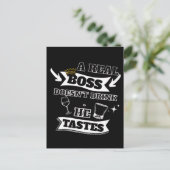 Een echte baas quote briefkaart (Staand voorkant)