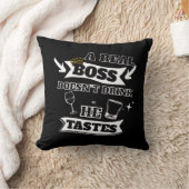 Een echte baas quote kussen (Deken)