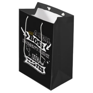 Een echte baas quote medium cadeauzakje