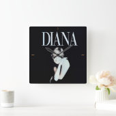 Een echte dame. vierkante klok (Huis)