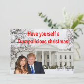 Een echte kerst van Donald en Melania Feestdagenkaart