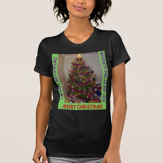Een echte kerstboom t-shirt (Voorkant)