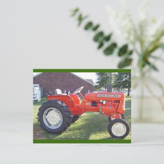 Een echte machine van het Man - 1967 Allis-Chalmer Briefkaart (Staand voorkant)