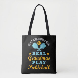 Een echte oma Knit Real Grandmas Play Pickleball Draagtas