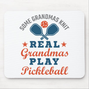 Een echte oma Knit Real Grandmas Play Pickleball Muismat