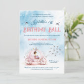 Een echte prinses verjaardagsfeestuitnodiging kaart (Staand voorkant)