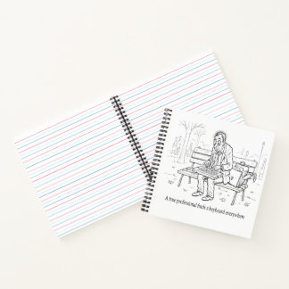 Een echte professional – Grappige kantoorhumor ink Notitieboek