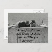 Een echte vriend briefkaart (Voorkant / Achterkant)