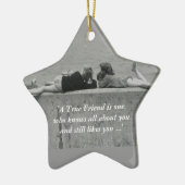 Een echte vriend keramisch ornament (Links)