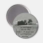 Een echte vriend magneet (Voorkant / Achterkant)