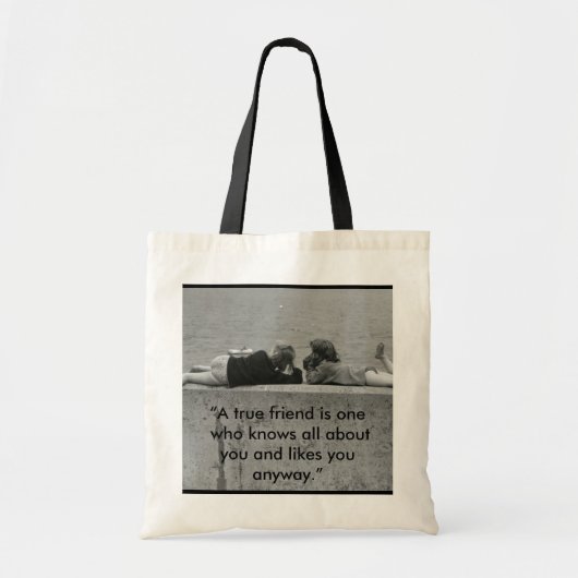 Een echte vriend tote bag (Voorkant)