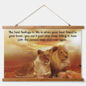 Een echtpaar dat samen zit hangend wandkleed (Voorkant)