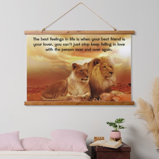 Een echtpaar dat samen zit hangend wandkleed (Slaapkamer)