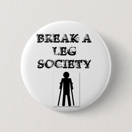 Een eenbeen breken ronde button 5,7 cm (Voorkant)