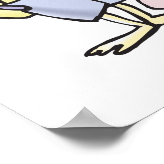 een eend schrobben poster (Hoek)