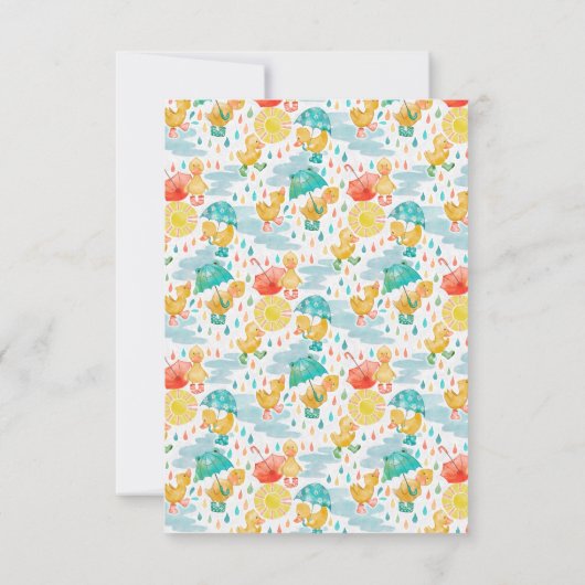 Een eendje komt uit - uitnodiging (Achterkant)