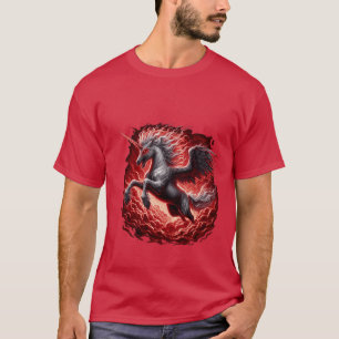 Een Eenhoorn Paard Inhehunder Boos Vliegend Inhe W T-shirt