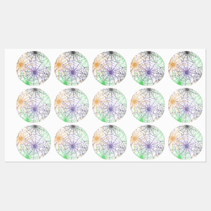 Een eenvoudig Halloween Spin's Web Patroon Labels